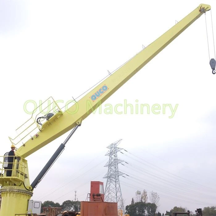 Marine Straight Boom kraana tõstelast 5t@15m ruumi säästmiseks